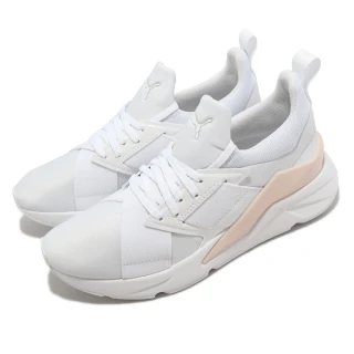 【PUMA】休閒鞋 Muse X5 Glow Wns 女鞋 白 粉紅 襪套式 緩震 多功能 運動鞋(38314201)