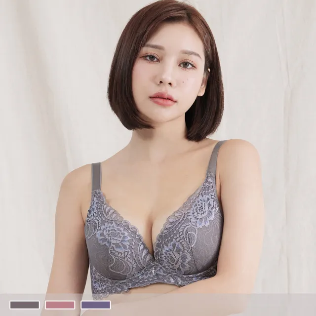 【PINK LADY】任-軟鋼圈D~E罩杯 覓戀薔薇 立體薄襯透氣側背片 單件內衣