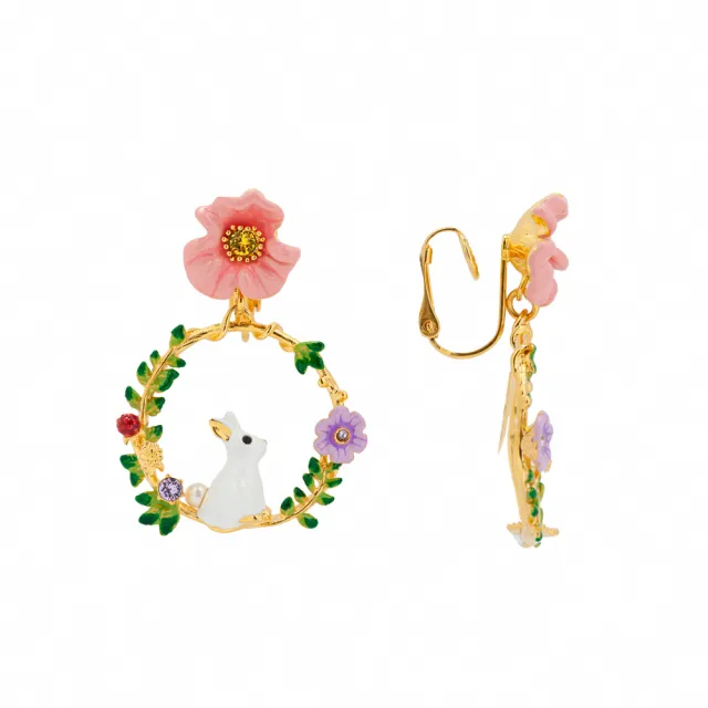 【Les Nereides】春日奇遇-白兔與花圈耳環