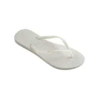 【havaianas 哈瓦仕】拖鞋 女鞋 夾腳拖 細帶 巴西 Slim 白色 4000030-0001W(哈瓦士 雙11)