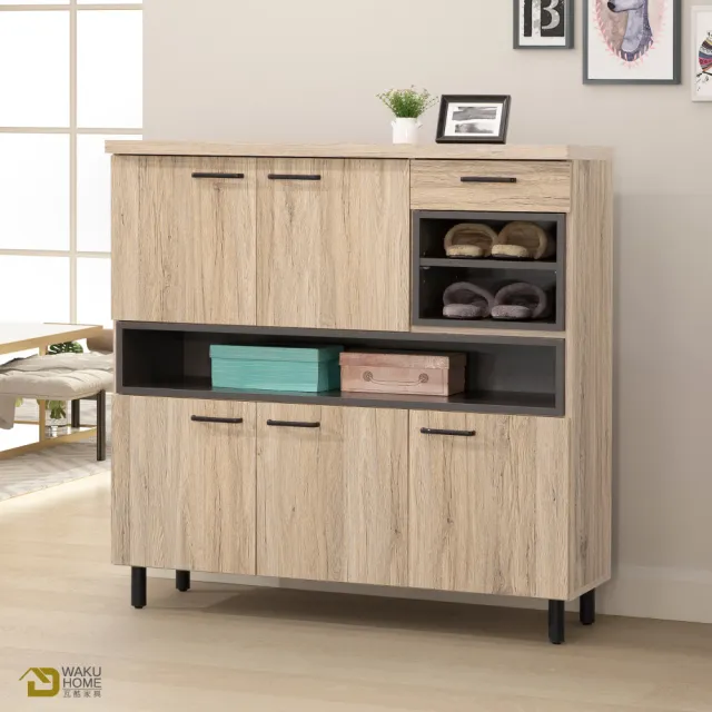 【WAKUHOME 瓦酷家具】Gadi清爽木紋風4尺鞋櫃A006-B114