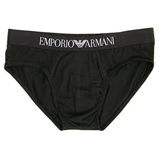 【EMPORIO ARMANI】2022男時尚經典黑色三角內著-網