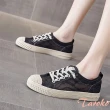 【Taroko】甜美蕾絲平底休閒街頭布鞋(2色可選)