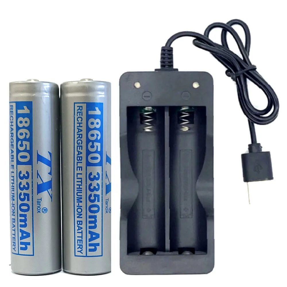 【TX 特林】18650鋰充電池3350mAh-2入+USB充電器(3350-2+USB)