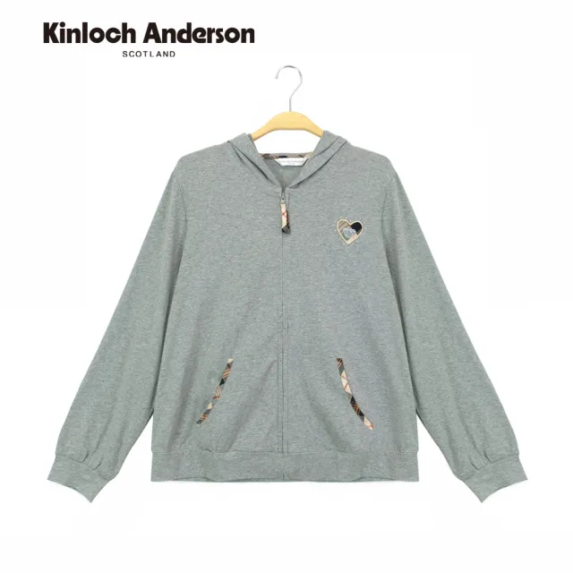 【Kinloch Anderson】連帽愛心燙鑽外套  金安德森女裝(灰)