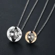 【A MARK】鈦鋼項鍊 美鑽項鍊/立體環形美鑽時尚鈦鋼項鍊(2色任選)