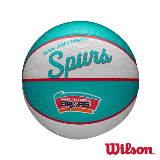 【WILSON】NBA隊徽系列 經典 馬刺隊 橡膠 籃球(3號球)