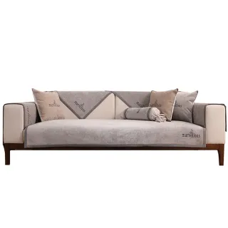 【Mega】四季雪尼爾棉麻沙發墊 3人座沙發墊(坐墊 防髒汙)