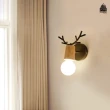 【必登堡】北歐風麋鹿鹿角壁燈 C00001B/W(床頭燈/過道燈/走道燈/樓梯燈/創意)