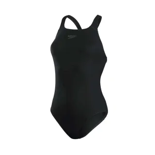 【SPEEDO】ECO ENDURANCE+ 女運動連身泳裝-游泳 泳衣 黑深灰(SD8135170001)