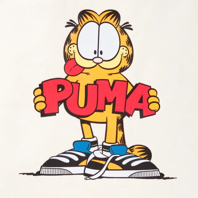 【PUMA】PUMA 手提包 側背袋 聯名款 加菲貓 Garfield系列 購物袋 男女 中性款 米白(07896101)