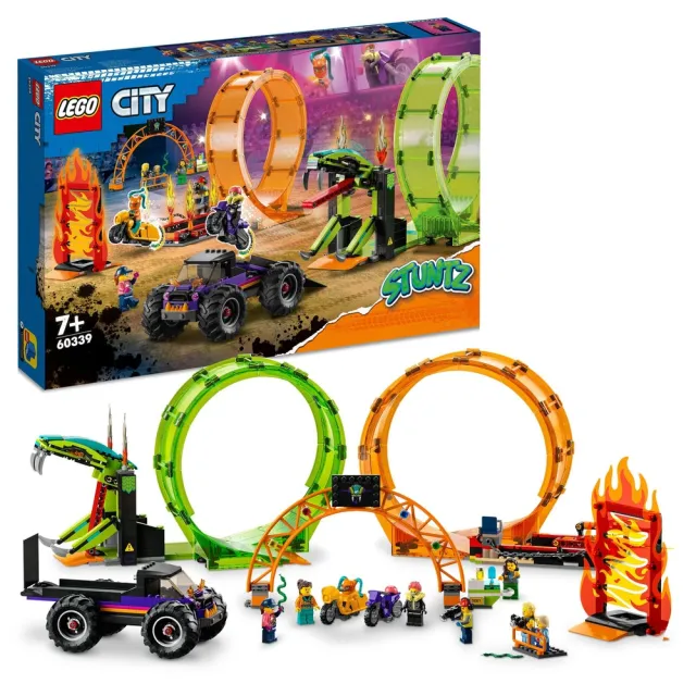 【LEGO 樂高】城市系列 60339 雙重環形跑道競技場(摩托車  卡車)