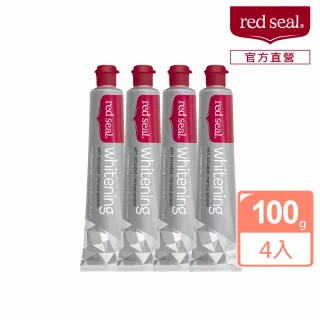 【red seal 紅印】冷光鑽白牙膏100gX4入(美齒煥白)