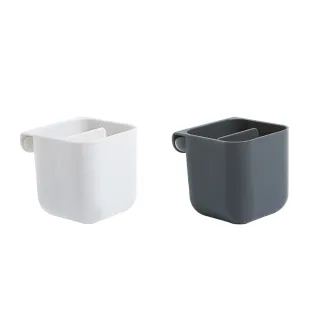 【E.City】黏貼式桌面方款小物收納筒(2入)