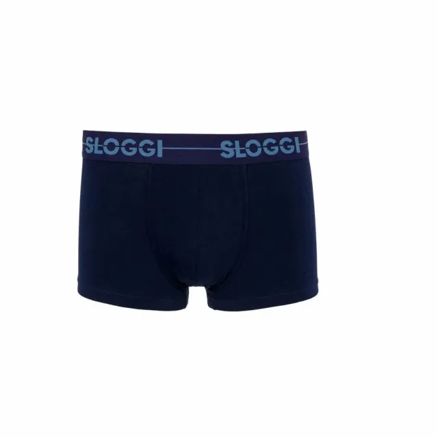 【sloggi】4件組/Men Go系列彈性貼身平口褲2件包(藍寶石/深酒紅)