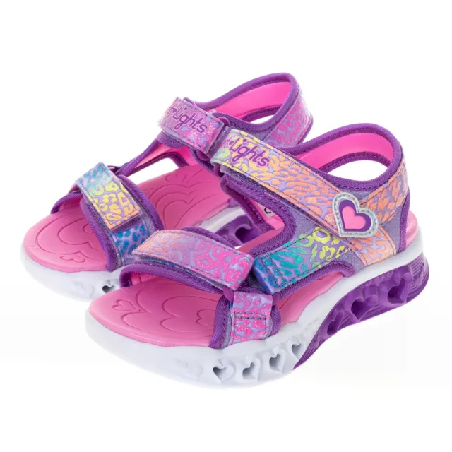 【SKECHERS】女童鞋系列 涼拖燈鞋 FLUTTER HEARTS SANDAL(302967LLVMT)