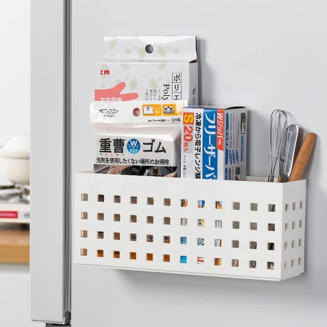 【MAG】日式冰箱磁吸置物架 廚房收納架 瓶罐調料架(強力磁鐵/洗衣機白板/保鮮膜收納盒)