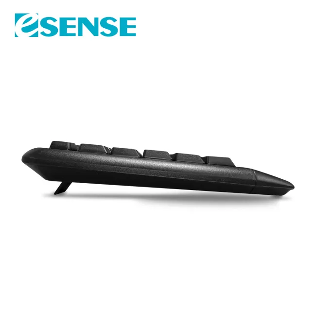 【ESENSE 逸盛】Esense K4510 防潑水標準鍵盤 黑(靜音鍵盤)