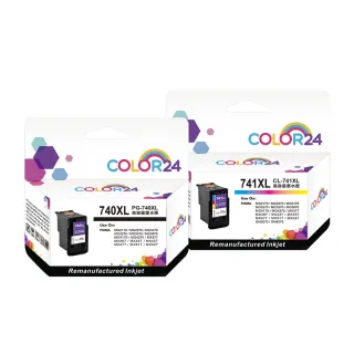 【Color24】for CANON 1黑1彩 PG-740XL／CL-741XL 高容環保墨水匣(適用PIXMA MG2170 / MG3170 / MG4170)