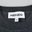 【KENZO】KENZO彩色刺繡LOGO羊毛長袖毛衣(裝/深灰)