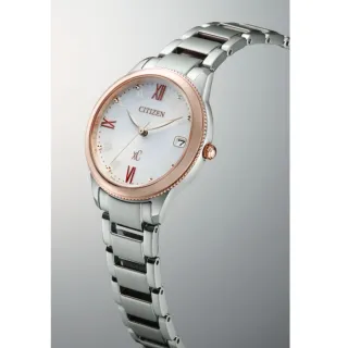 【CITIZEN 星辰】xC 限定 光動能女腕錶-銀X玫瑰金32mm(EO1234-51A)