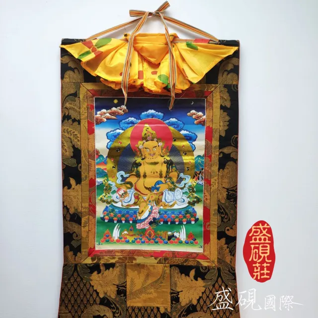 【盛硯莊佛教文物】開運財神唐卡(藏唐卡)