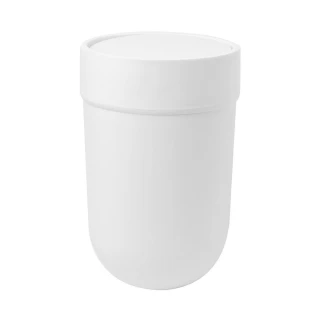 【UMBRA】Touch搖擺蓋垃圾桶 雲朵白6L(回收桶 廚餘桶)