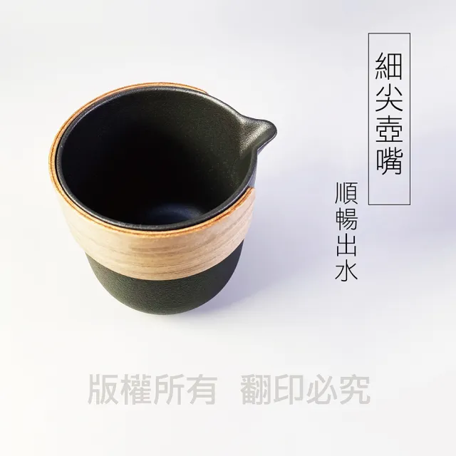 【渥思】旅行茶具隨行泡茶杯組-極致黑(露營泡茶組/收納茶器套組/辦公商務泡茶組)