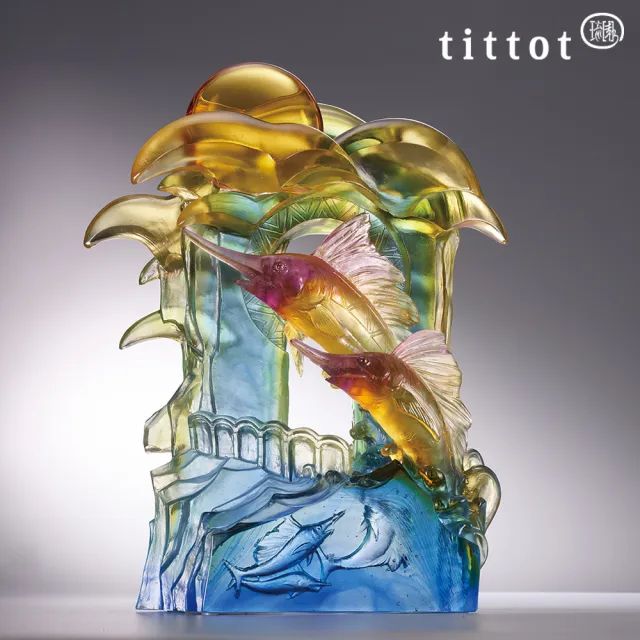 【tittot 琉園】旗開豐年(琉園台灣印象系列/台東三仙台/水晶/藝術品/擺飾/MOMO限定)