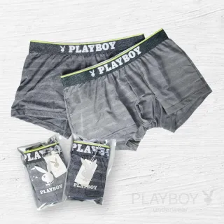 【PLAYBOY】3件組 無印風橫向氣網舒適撞色平口褲-速(四角內褲/男內褲-加價購)
