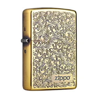 【Zippo官方直營】經典唐草-仿古銅-防風打火機(美國防風打火機)