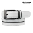 【GoPlayer】寬滑扣皮帶-單條織帶(高爾夫 休閒運動 真牛皮 滑扣皮帶)