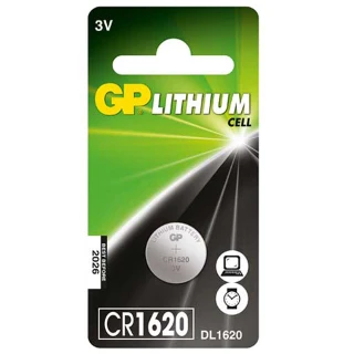 【GP 超霸】CR1620鈕扣型 鋰電池10粒裝(3V鈕型電池DL1620)
