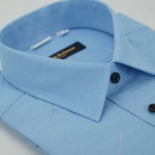 【金安德森】藍色圖騰窄版短袖襯衫