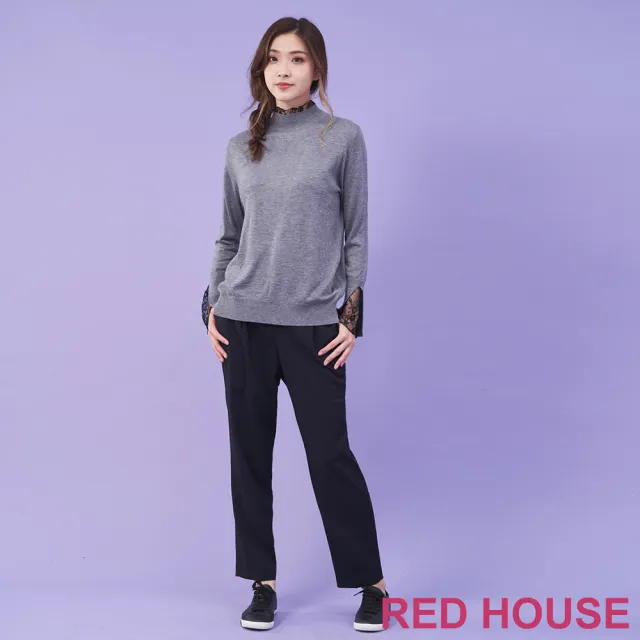 【RED HOUSE 蕾赫斯】素面打褶西裝褲(共2色)