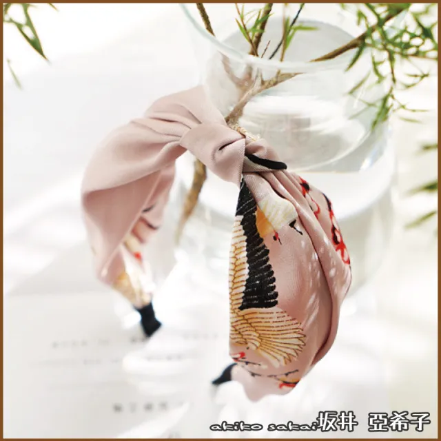 【Akiko Sakai】甜美少女日系和風打結造型髮箍(生日 送禮 禮物)