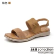 【J&H collection】休閒時尚沙灘平底涼鞋(現+預  藍色/杏色/棕色)