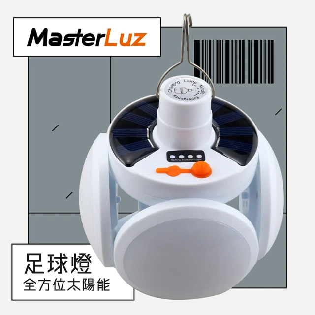 【MasterLuz】G43全方位太陽能足球燈(緊急停電用超亮360度全方位變形照燈)