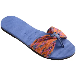 【havaianas 哈瓦仕】平底涼鞋 女鞋 拖鞋 巴西 You St Tropez Mesh 藍色 4145827-3562W(哈瓦士)