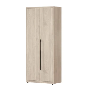 【文創集】查迪爾  橡木紋2.7尺二門內單抽衣櫃
