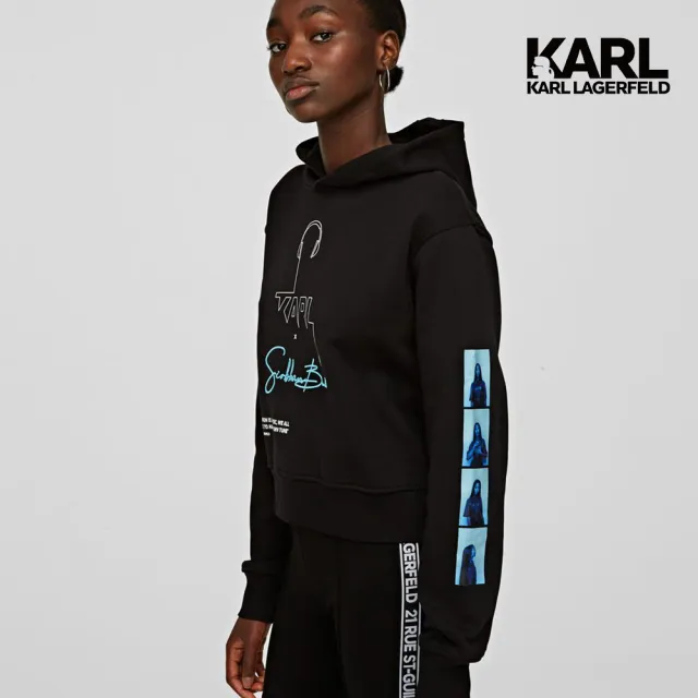 【KARL LAGERFELD 卡爾】MUSIC SIOBHAN BELL聯名帽T(聯名帽T/潮流帽T/聯名獨家塗鴉設計)