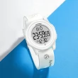 【Doraemon 哆啦A夢】經典塗鴉錶帶 大螢幕顯示 多功能防水電子錶(兒童 學生 青少年 手錶)
