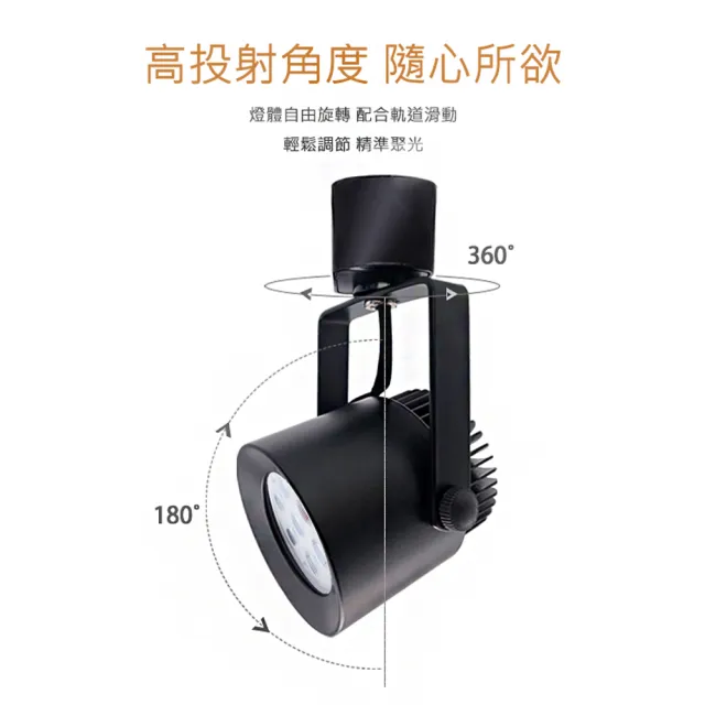 【聖諾照明】LED 7W 7燈 軌道燈 德國歐司朗晶片 黑色外殼(迷你居家款 CNS國家認證)