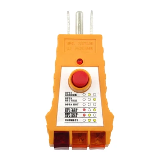 【錫特工業】2入插座安全絕緣測試器 插座測試 接線狀態 插座安全絕緣測試器 三線測試(MET-SIT305 儀表量具)