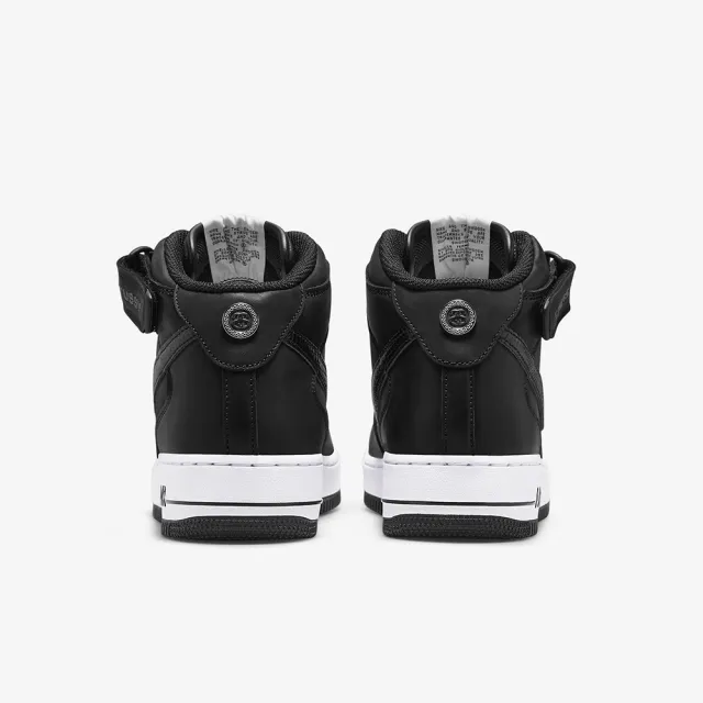 【NIKE 耐吉】AIR FORCE 1 07 MID SP STUSSY 限量聯名 中筒 男鞋 男女段 黑色(DJ7840-001)