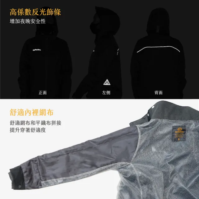 【OutPerform】G.T. PRM 對流透氣兩件式風雨衣(對流透氣+三層門襟防水)