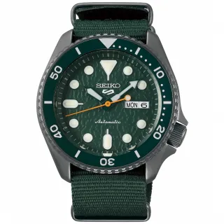 【SEIKO 精工】5 Sports 現代潮流運動機械錶-綠/42.5mm 雙12限定(SRPD77K1/4R36-07G0H)