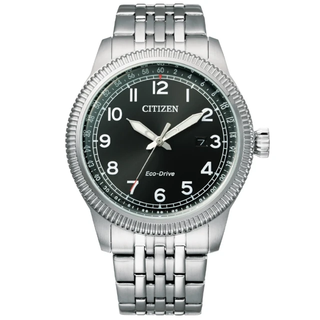 CITIZEN 星辰 GENTS 經典復古男錶42.5mm黑(BM7480-81E)