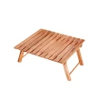 【CAPTAIN STAG】戶外露營CS經典款原木折疊小桌(約59x53x27cm)