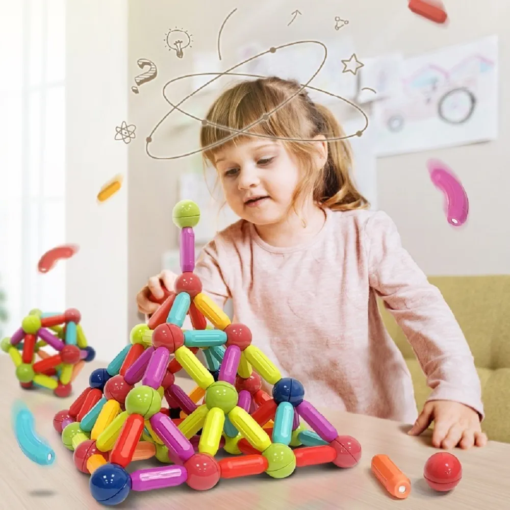 兒童益智磁力積木25件組(益智百變磁力棒 磁鐵積木 益智玩具 兒童玩具)